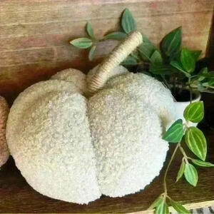 NEW Teddy Bear Fuzzy Pumpkin Fall Home Decor - So Soft and So Stinking Cute!